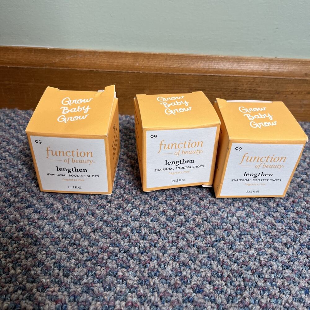 NIB Function Of Beauty Booster Shots LENGTHEN Lot of 3 Boxes